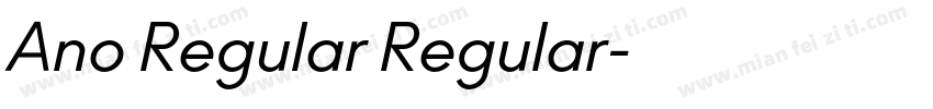 Ano Regular Regular字体转换
